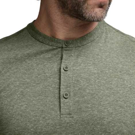Футболка SITKA Essential SS Henley цвет Olive Green Heather фото 4