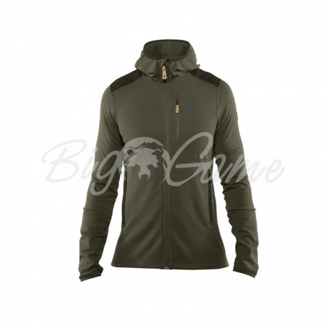 Толстовка FJALLRAVEN Keb Fleece Hoodie M цвет Laurel Green-Deep Forest фото 1