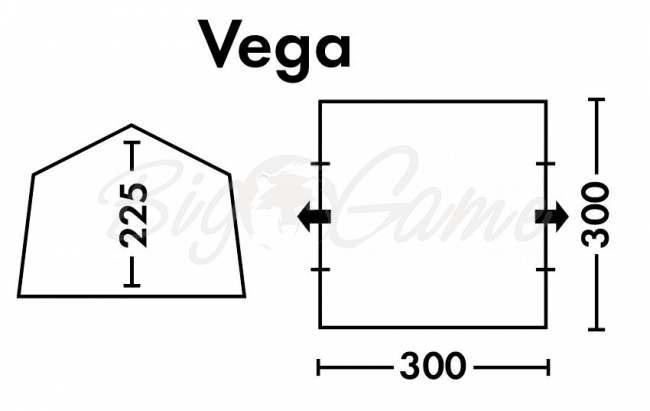 Шатер FHM Vega кемпинговый цвет Синий / Серый фото 5