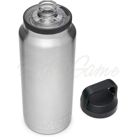 Термос YETI Rambler Bottle Chug Cap 1065 цвет Stainless Steel фото 2