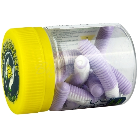 Червь TERUKI Roy 6,5 см (7 шт.) зап. сыр цв. White/Lilac фото 2