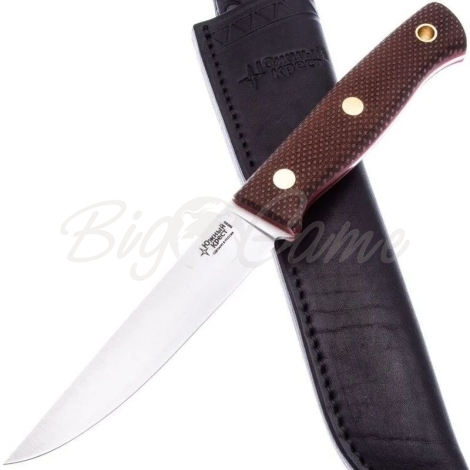 Нож ЮЖНЫЙ КРЕСТ Рыбацкий М Сталь VG10 рукоять Микарта койот/насечка фото 4