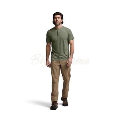 Футболка SITKA Essential SS Henley цвет Olive Green Heather фото 8