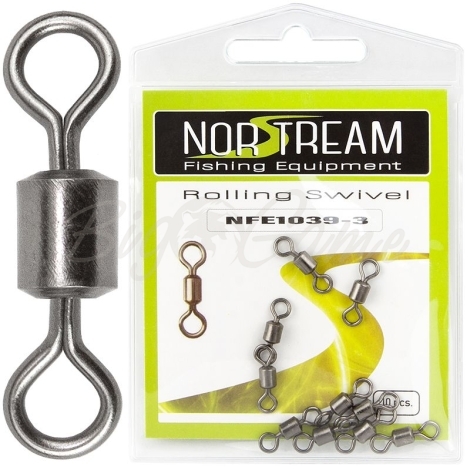 Вертлюг NORSTREAM Rolling swivel 1039 (10 шт.) № 3 фото 1