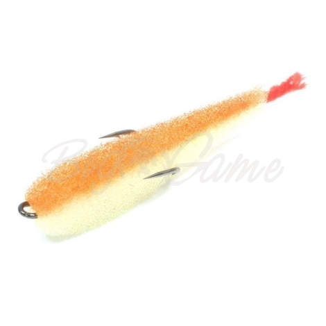 Поролоновая рыбка LEX Zander Fish 5,5 WOB (белое тело / оранжевая спина / красный хвост) фото 1