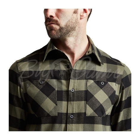 Рубашка SITKA Riser Work Shirt цвет Covert / Black / Plaid фото 3