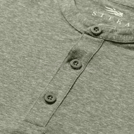 Футболка SITKA Essential SS Henley цвет Olive Green Heather фото 3