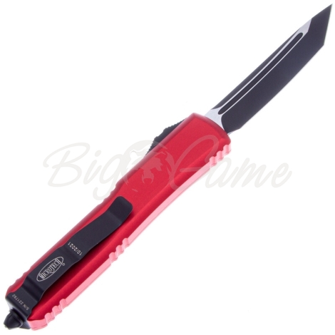 Нож автоматический MICROTECH Ultratech S/E M390, рукоять алюминий, цв. бордовый фото 4
