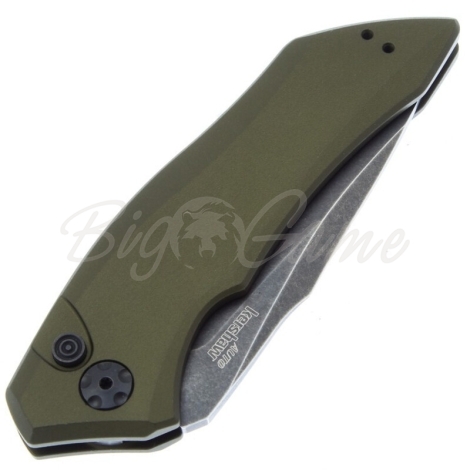 Нож складной KERSHAW Launch 1 Сталь CPM 154 рукоять Алюминий цв. Olive фото 3