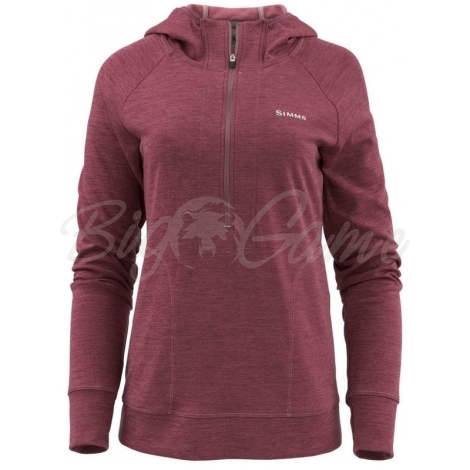 Термокофта SIMMS Women's Bugstopper Hoody цвет Garnet Heather фото 1