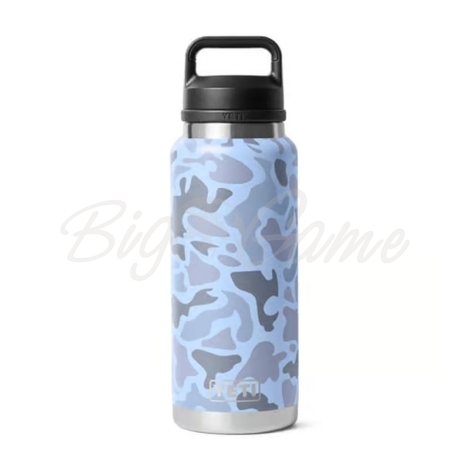 Термос YETI Rambler Bottle Chug Cap 1065 цвет Blue Camo фото 1