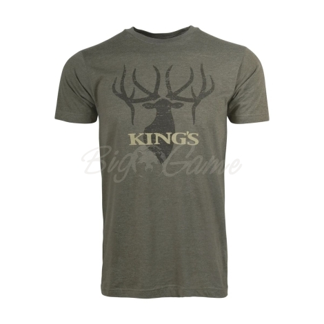 Футболка KING'S Classic Logo Tee цвет Heather Military Green фото 1