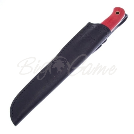 Нож ЮЖНЫЙ КРЕСТ Рыбацкий L Сталь VG10 рукоять Микарта красная/насечка фото 3