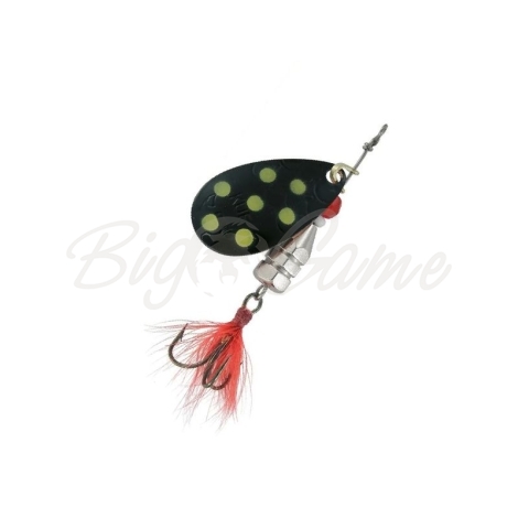 Блесна вращающаяся KUUSAMO Kuf-Lippa 40/5 (с опереньем) код цв. BL/Ye-C фото 1