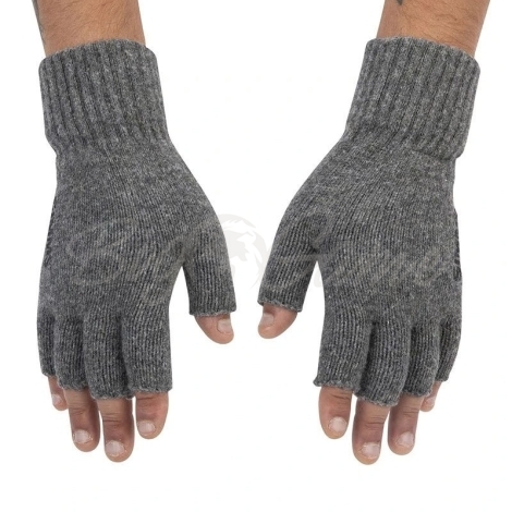 Перчатки SIMMS Wool 1/2 Finger Glove цвет Steel фото 2