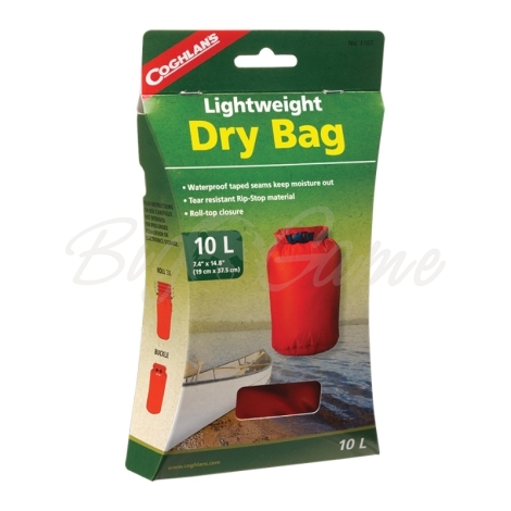 Гермомешок COGHLAN'S Lightweight Dry Bag 10 л цвет красный фото 2