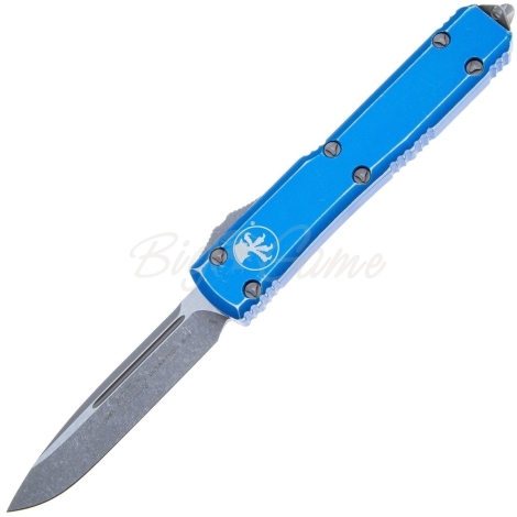 Нож автоматический MICROTECH Ultratech S/E сталь М390 рукоять Алюминий 6061-T6 цв. Синий фото 1