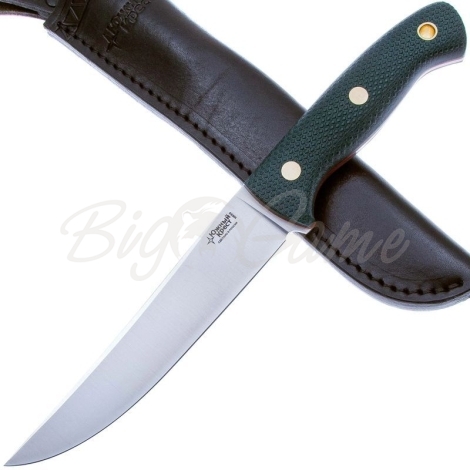 Нож ЮЖНЫЙ КРЕСТ Meat Master Сталь Elmax рукоять Микарта изумруд/насечка фото 4