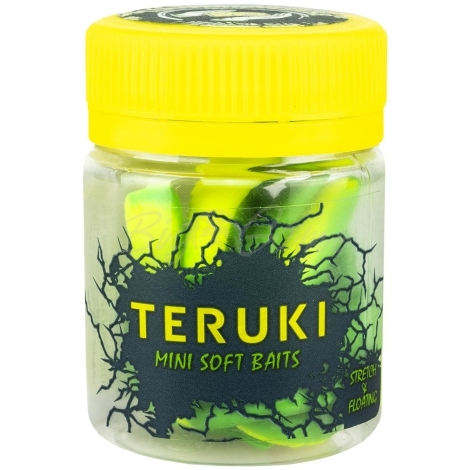 Червь TERUKI Flash 8 см (7 шт.) зап. сыр цв. Chartreuse/Green фото 3