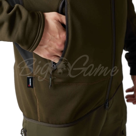 Толстовка HARKILA Deer Stalker fleece hoodie цвет Willow green / Shadow brown фото 5