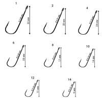 Крючок одинарный CRAZY FISH Round Bent Joint Hook №4 (10 шт.) превью 4