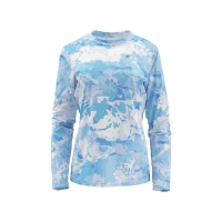 Термокофта SIMMS Solarflex LS Crewneck - Print цвет Cloud Camo Blue превью 2