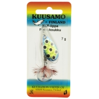 Блесна вращающаяся KUUSAMO Kuf-Lippa 40/7 (с опереньем) код цв. BL/GR-S превью 2