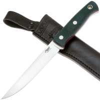 Нож ЮЖНЫЙ КРЕСТ Рыбацкий М Сталь VG10 рукоять Микарта изумруд/насечка превью 4