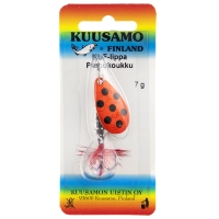 Блесна вращающаяся KUUSAMO Kuf-Lippa 40/7 (с опереньем) код цв. FR/BL-C превью 2