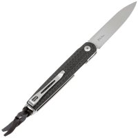 Нож складной полуавтоматический BOKER LRF Carbon сталь VG-10 рукоять Карбон цв. Черный превью 7