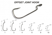 Крючок офсетный CRAZY FISH Offset Joint Hook № 1 (10 шт.)