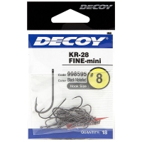 Крючок одинарный DECOY Kr-28 № 8 Fine Mini (18 шт.) превью 2