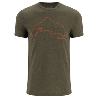 Футболка SIMMS Trout Outline T-Shirt цвет Loden Heather
