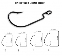 Крючок офсетный CRAZY FISH DN Offset Joint Hook № 4 (200 шт.)