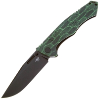 Нож складной BESTECH Keen II CPM S35VN рукоять стеклотекстолит G10,титан цв. Черный/Зеленый