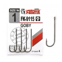 Крючок одинарный FANATIK FK-9115 Goby № 1 (4 шт.)