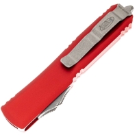 Нож автоматический MICROTECH  Ultratech S/E рукоять алюминий, клинок стоунвош, цв. красный превью 2