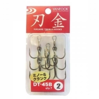 Крючок тройной VANFOOK DT-45B Predator Treble Hooks (6 шт.) №1