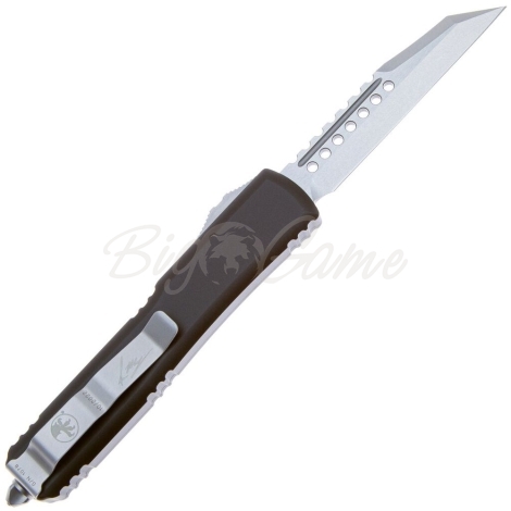 Нож автоматический MICROTECH Ultratech Warhound M390 рукоять Аллюминий 6061 T-6 цв. Черный фото 4