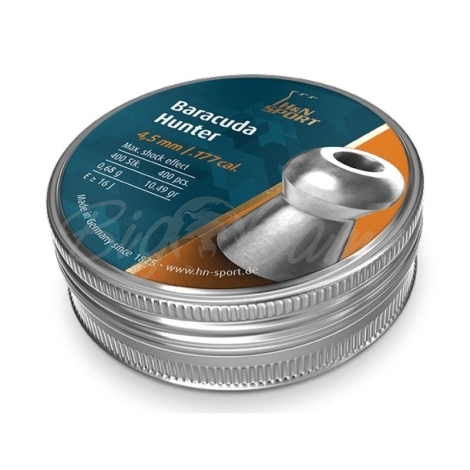 Пули для пневматики H&N SPORT Baracuda Hunter калибр. 4,5мм, 0,68 г (400 шт.) фото 1