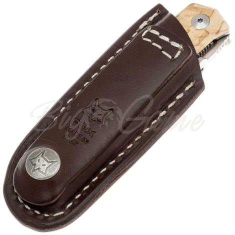 Нож складной полуавтоматический FOX KNIVES Terzuola Sicilian сталь N690Co рукоять Карельская береза фото 6
