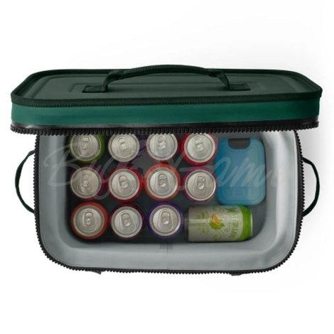 Сумка изотермическая YETI Hopper Flip 18 Soft Cooler цвет Black Forest Green фото 2