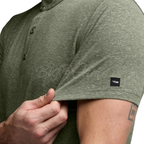 Футболка SITKA Essential SS Henley цвет Olive Green Heather фото 2