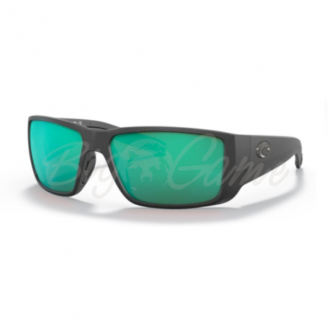 Очки поляризационные COSTA DEL MAR Blackfin Pro 580G р. L цв. Matte Black цв. ст. Green Mirror фото 1