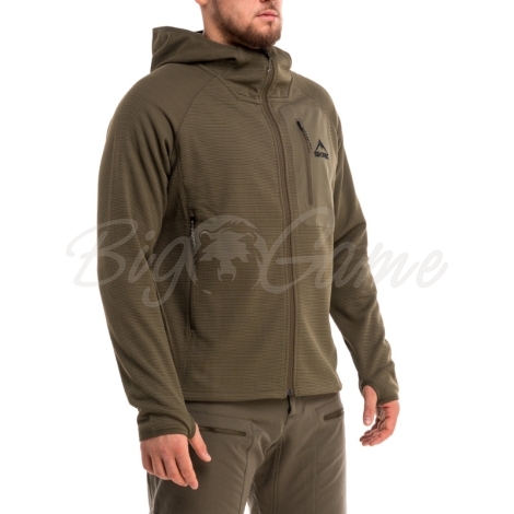 Толстовка SKRE Grid Lite Jacket цвет Olive Green фото 3