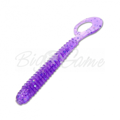 Твистер REINS G-Tail Saturn 4" (12 шт.) код цв. 567 Lilac Silver&Blue Flake фото 1