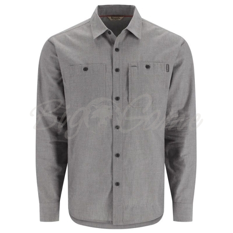 Рубашка SIMMS Cutbank Chambray LS Shirt цвет Cinder Chambray фото 1