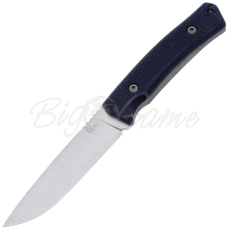 Нож с фиксированным клинком OWL KNIFE Barn сталь JM390 рукоять стеклотекстолит G10 цв. Синий фото 1