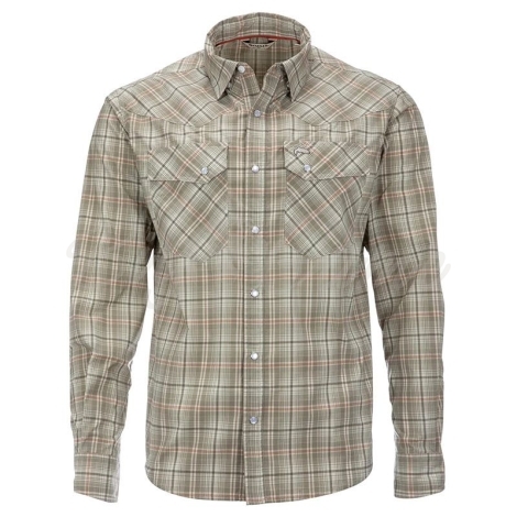 Рубашка SIMMS Brackett LS Shirt цвет Dark Stone Classic Plaid фото 1