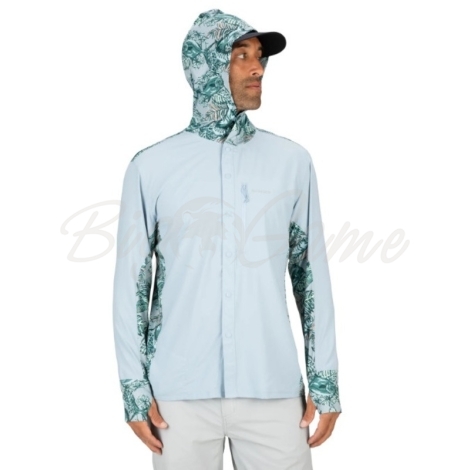 Рубашка SIMMS Intruder Fishing Hoody цвет Slamdown Steel Blue фото 1